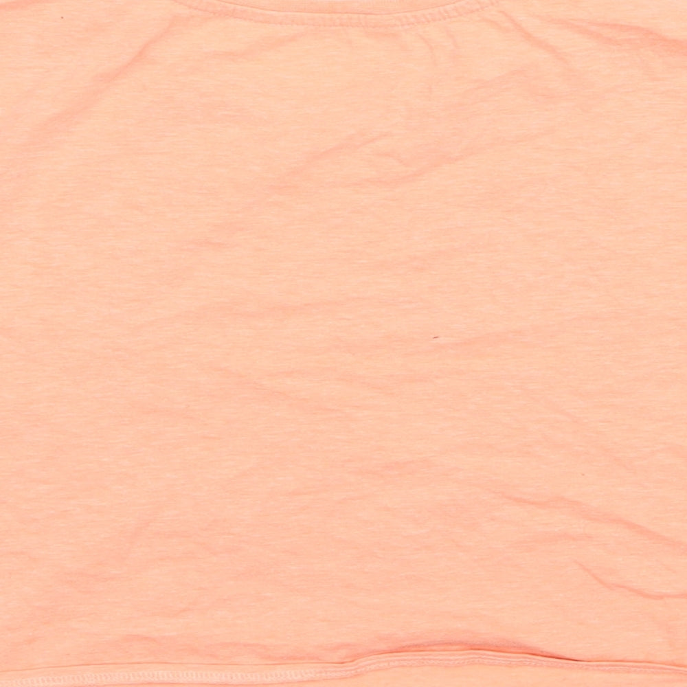 Candy Couture Girls Orange  Jersey Cropped T-Shirt Size 11 Years  - Beach