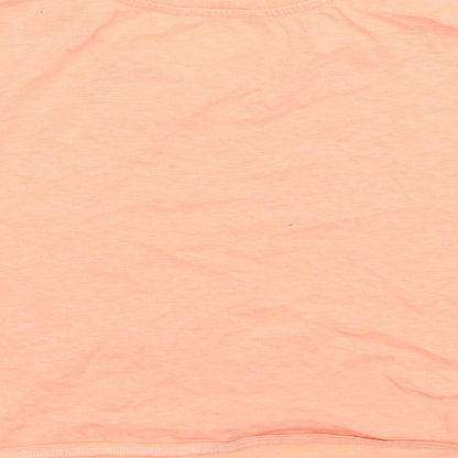 Candy Couture Girls Orange  Jersey Cropped T-Shirt Size 11 Years  - Beach