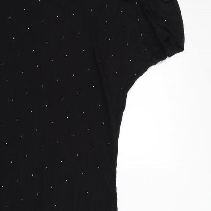 Prey of London Womens Black  Jersey T-Shirt Dress  Size S  - Aysemmetrical sleeves