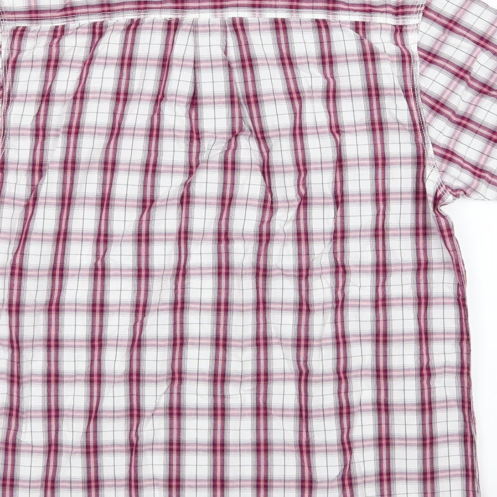George Mens Red Striped Woven  Button-Up Size M