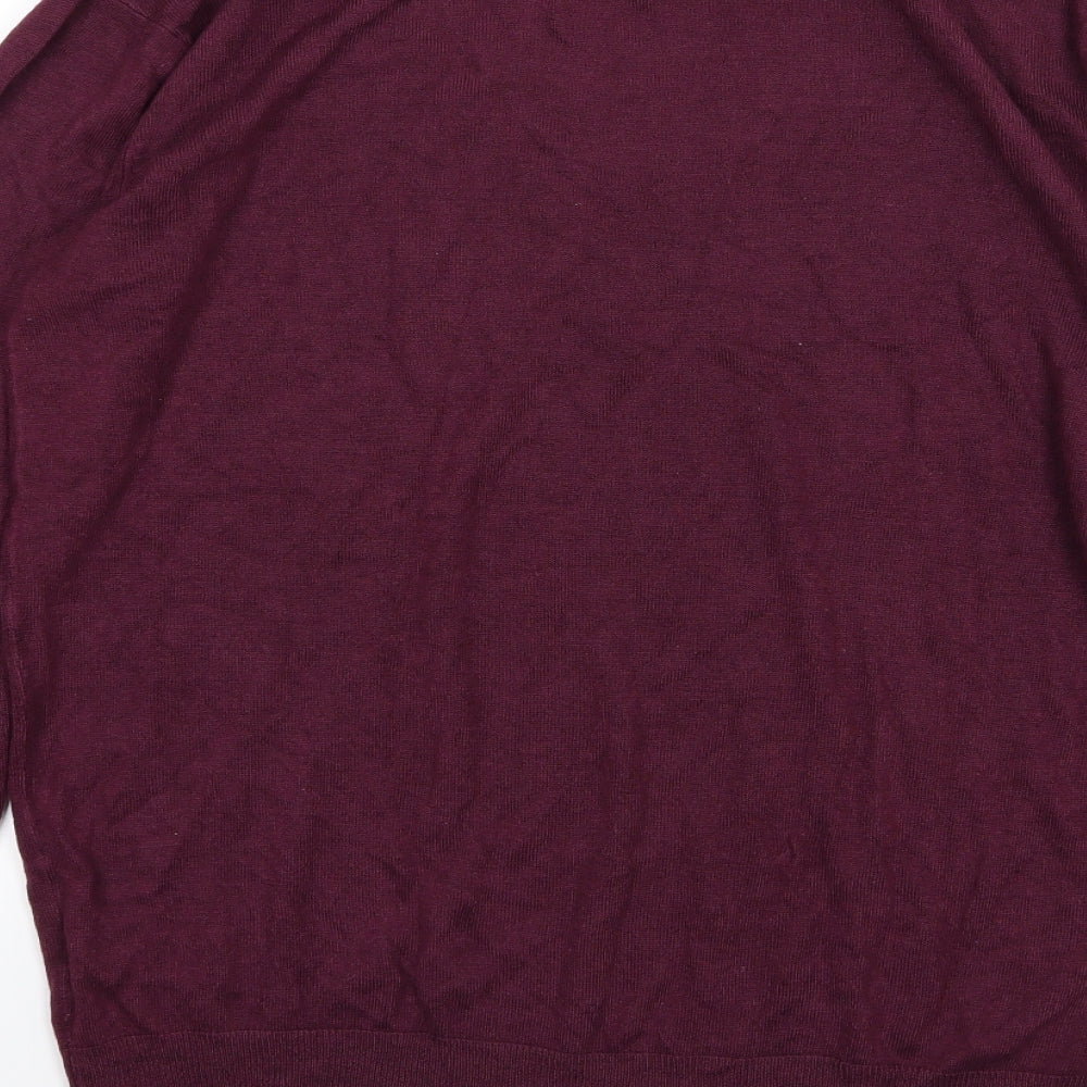 Sandstone & Co Men Mens Purple  Knit Pullover Jumper Size M