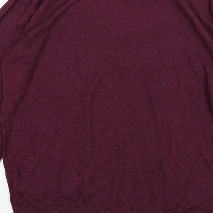 Sandstone & Co Men Mens Purple  Knit Pullover Jumper Size M