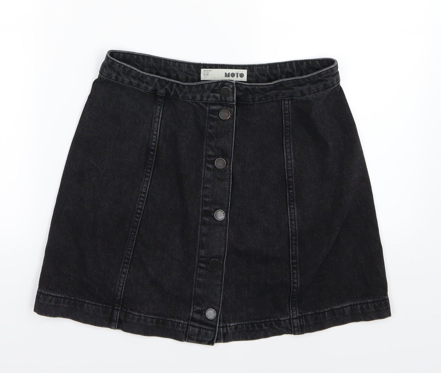Womens UK Size 28 in Topshop A-Line Denim Skirt