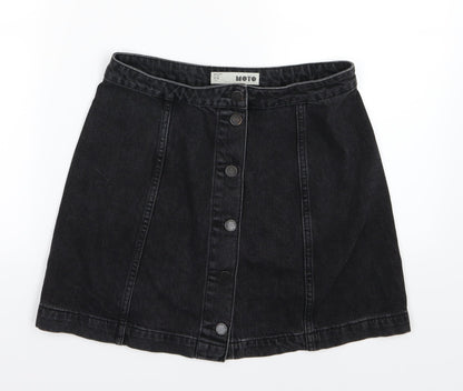 Womens UK Size 28 in Topshop A-Line Denim Skirt