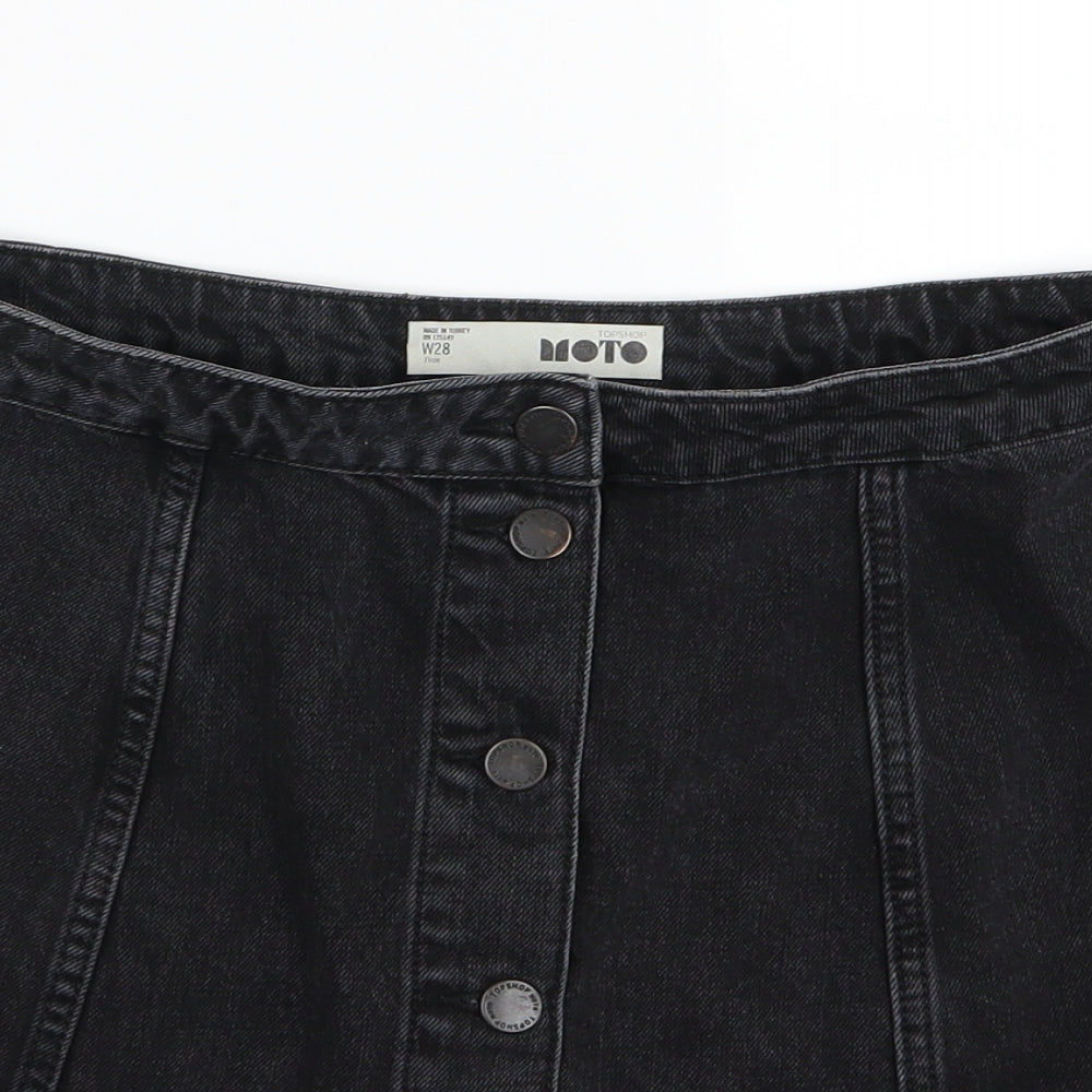 Womens UK Size 28 in Topshop A-Line Denim Skirt
