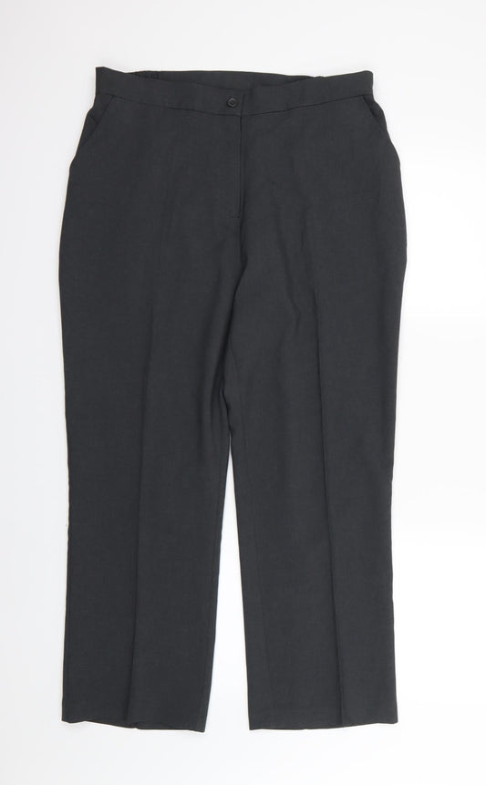 Damart Womens Grey  Rayon Trousers  Size 18 L27 in
