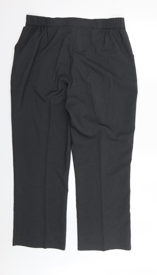 Damart Womens Grey  Rayon Trousers  Size 18 L27 in