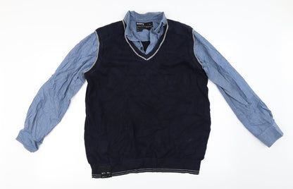 Easy Womens Blue   Pullover Jumper Size L