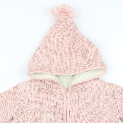 Marks and Spencer  Girls Pink   Full Zip Jumper Size 2 Years