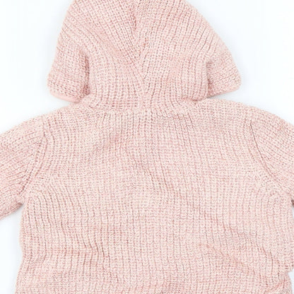 Marks and Spencer  Girls Pink   Full Zip Jumper Size 2 Years