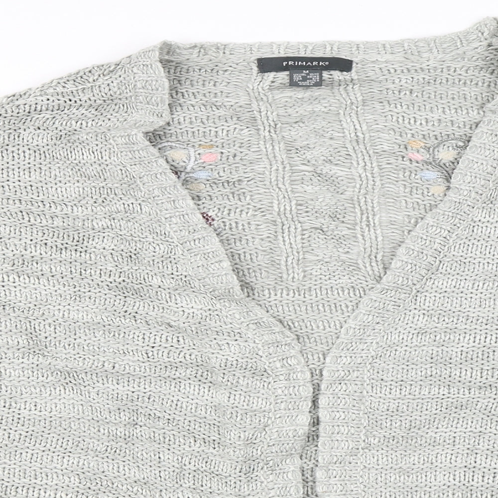 Primark Womens Grey   Cardigan Jumper Size M