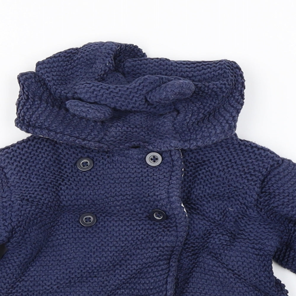 Marks and Spencer  Boys Blue   Cardigan Jumper Size 0-3 Months