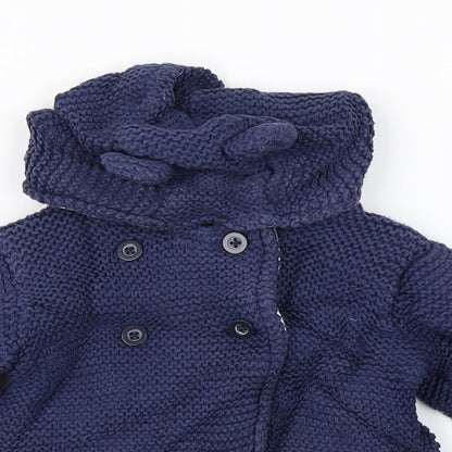 Marks and Spencer  Boys Blue   Cardigan Jumper Size 0-3 Months
