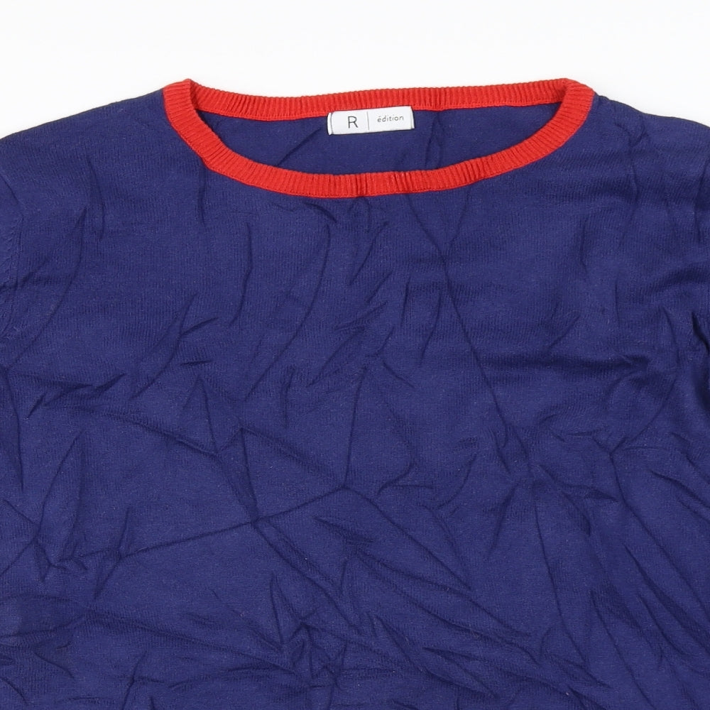 R Edition  Womens Blue   Pullover Jumper Size M