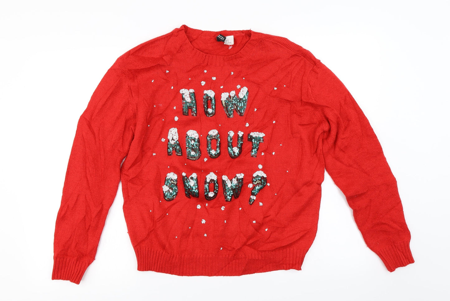 H&M Mens Red   Pullover Jumper Size M  - Christmas jumper