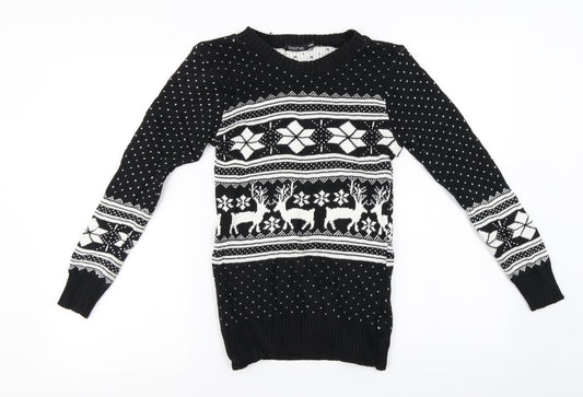 Boohoo  Womens Black   Pullover Jumper Size M