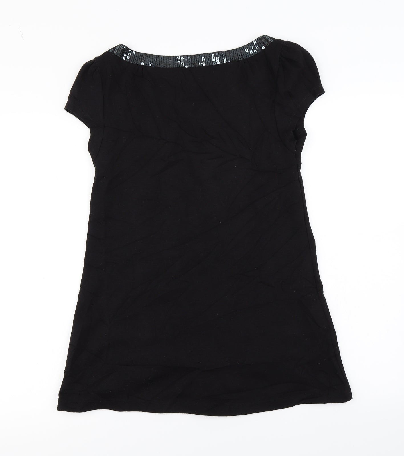 Womens UK Size M H&M Black Basic T-Shirt