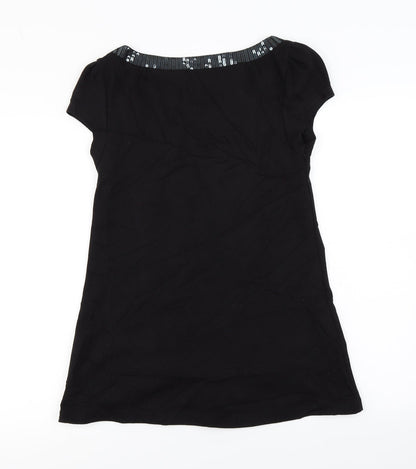 Womens UK Size M H&M Black Basic T-Shirt