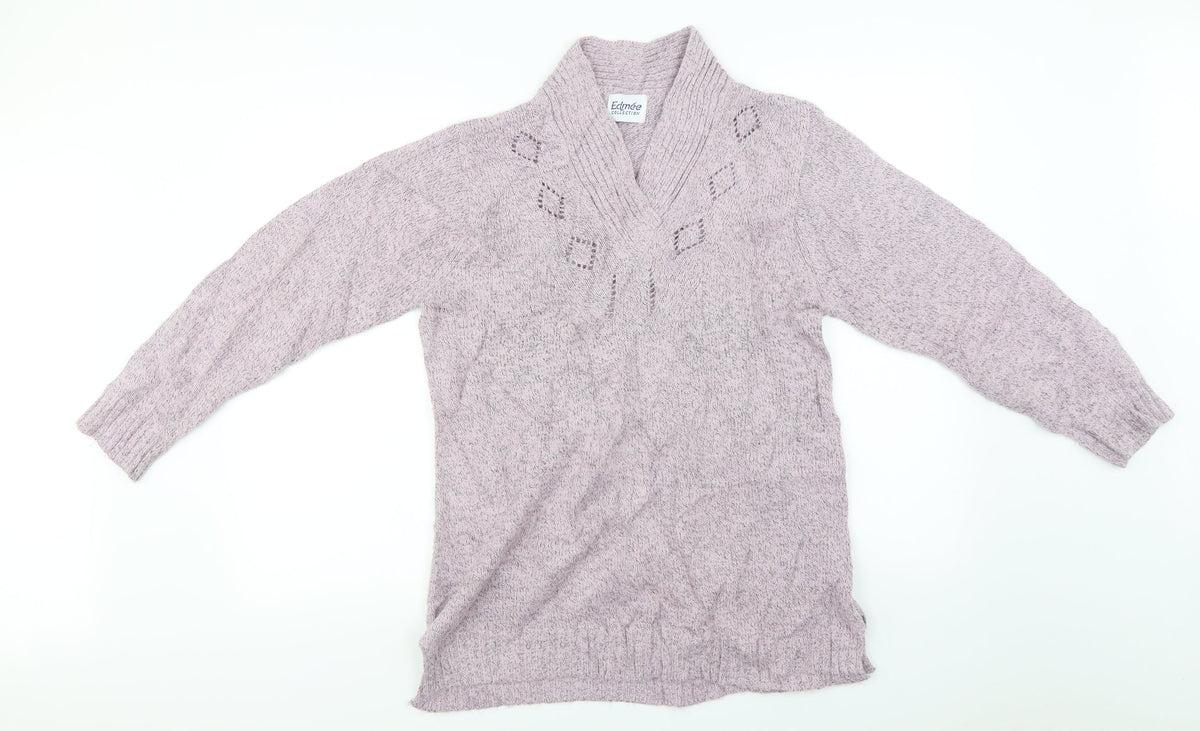 Edmee  Womens Pink   Pullover Jumper Size 14