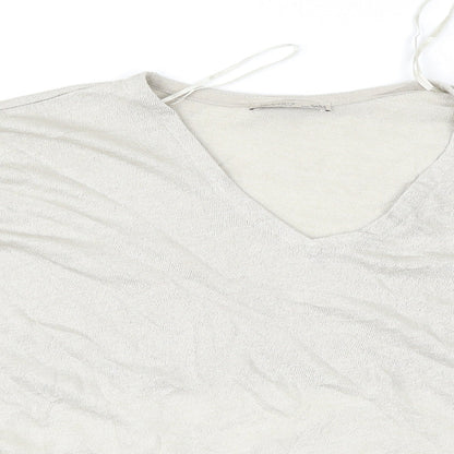 Womens UK Size L Zara Grey Basic Blouse