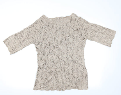 Nightingales Womens Gold   Pullover Jumper Size 14