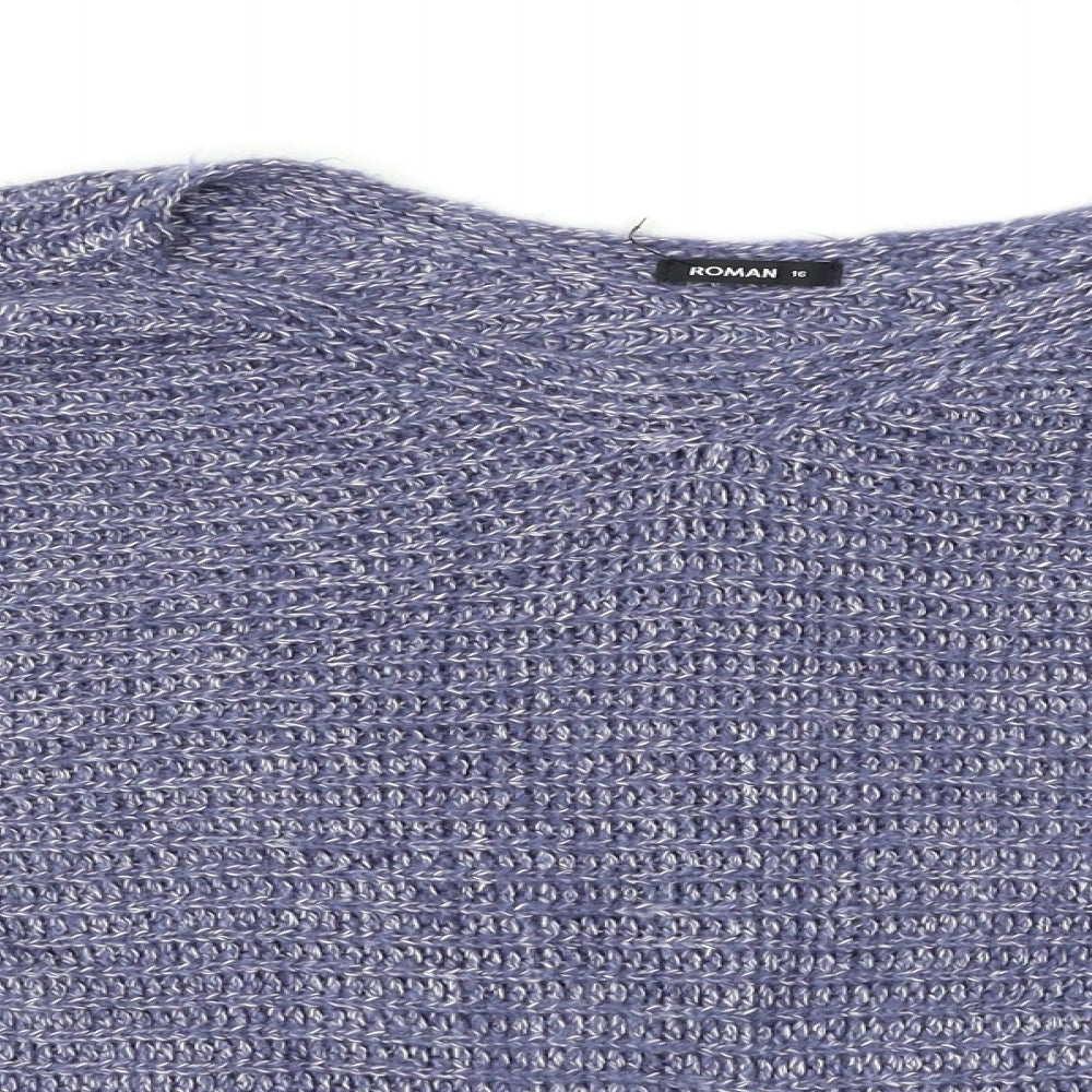 Roman Womens Blue   Pullover Jumper Size 16