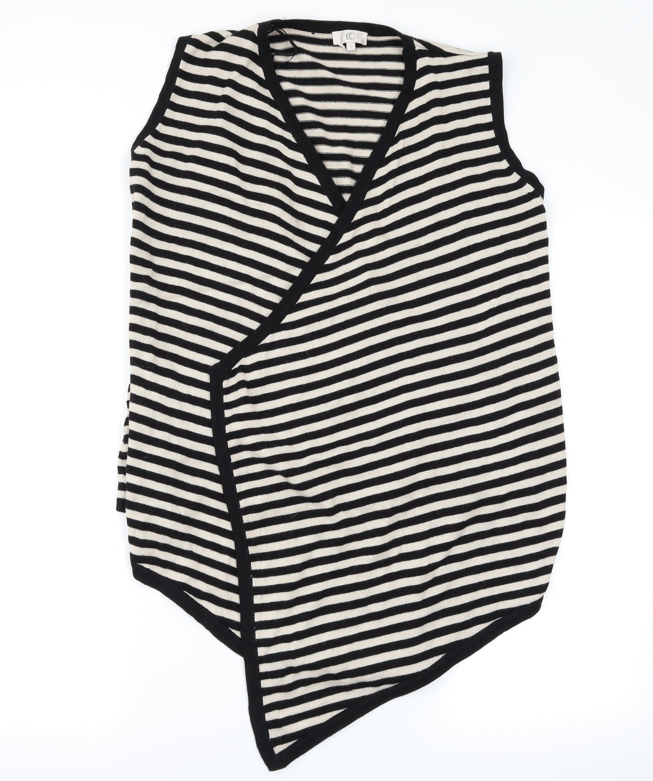 CC Womens Multicoloured Striped  Wrap Jumper Size M