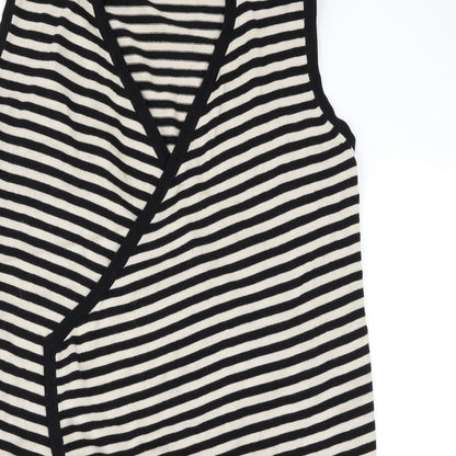 CC Womens Multicoloured Striped  Wrap Jumper Size M
