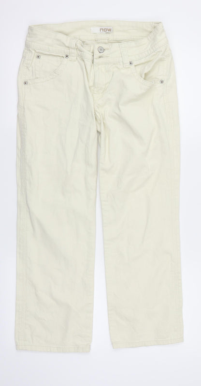 Now Womens White   Straight Jeans Size 10 L25 in