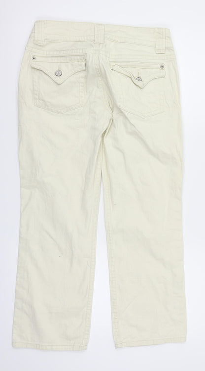 Now Womens White   Straight Jeans Size 10 L25 in