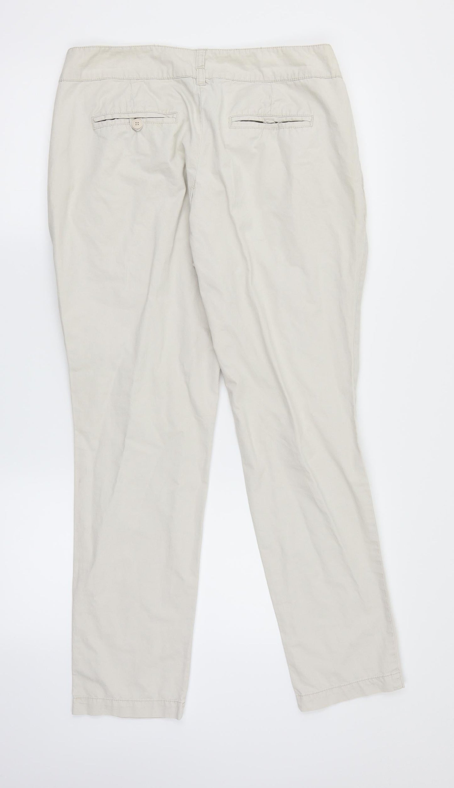 Dorothy Perkins Womens Beige  Denim Straight Jeans Size 12 L28 in