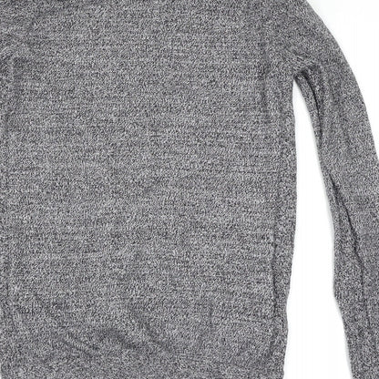 Topman Mens Grey Herringbone  Pullover Jumper Size XS