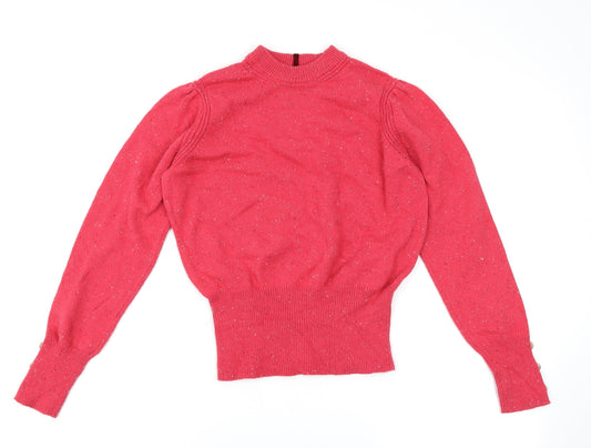 Marks & Spencer Womens Pink Herringbone  Pullover Jumper Size 10