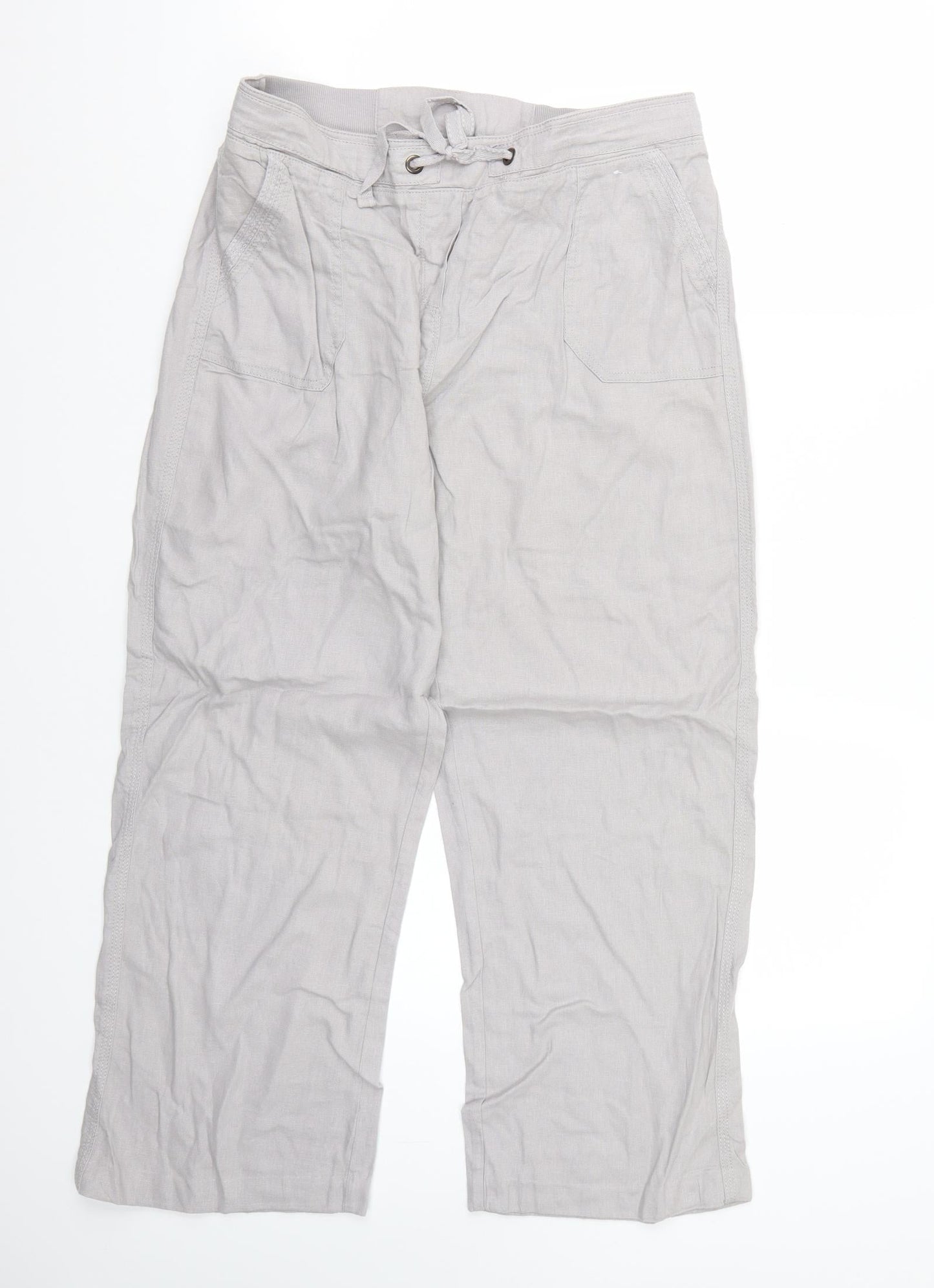 Etite Womens Grey   Trousers  Size 14 L26 in