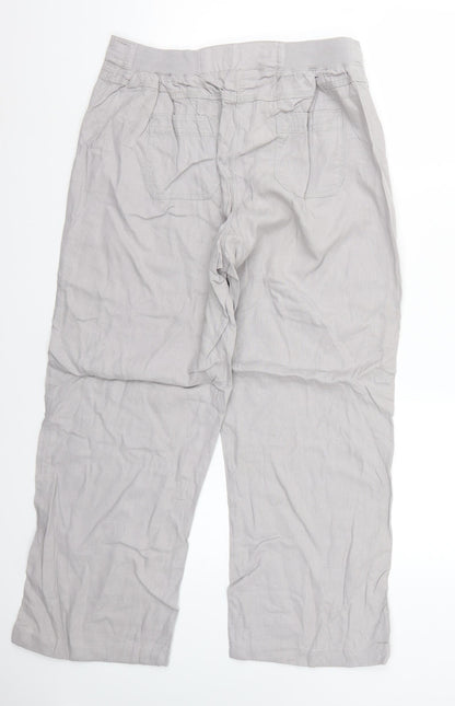Etite Womens Grey   Trousers  Size 14 L26 in