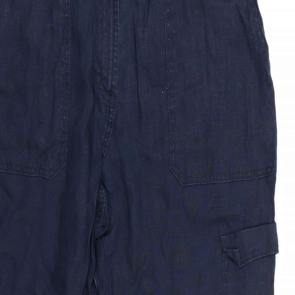 Womens UK Size 14 Marks and Spencer Regular Fit  Blue Trousers