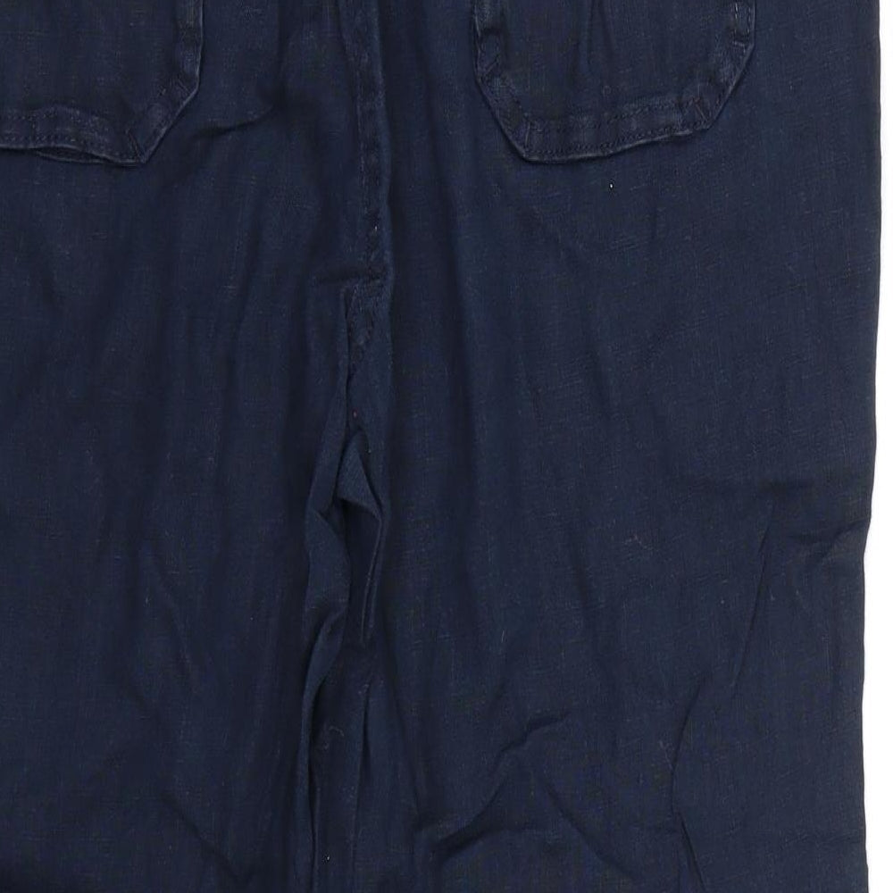Womens UK Size 14 Marks and Spencer Regular Fit  Blue Trousers