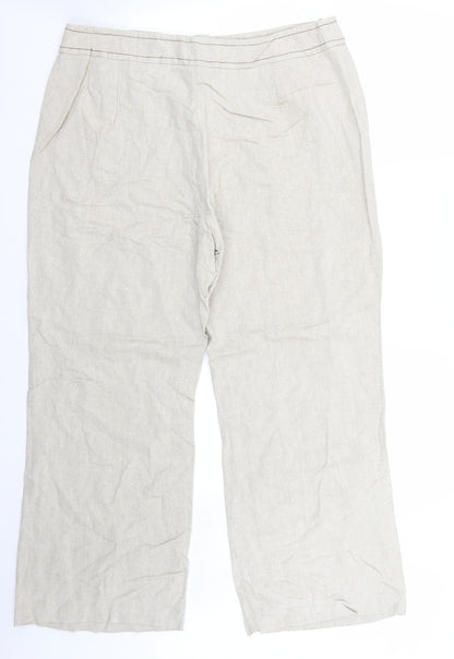 BM Womens Beige   Trousers  Size 18 L30 in