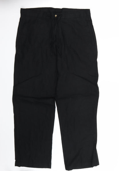 Womens UK Size 34 Marks and Spencer Regular Fit  Black Trousers