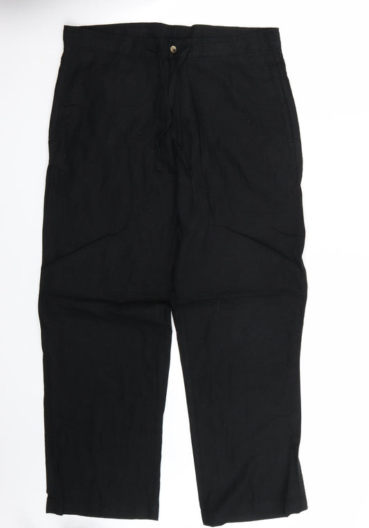 Womens UK Size 34 Marks and Spencer Regular Fit  Black Trousers