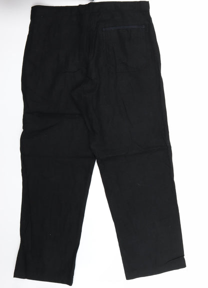 Womens UK Size 34 Marks and Spencer Regular Fit  Black Trousers