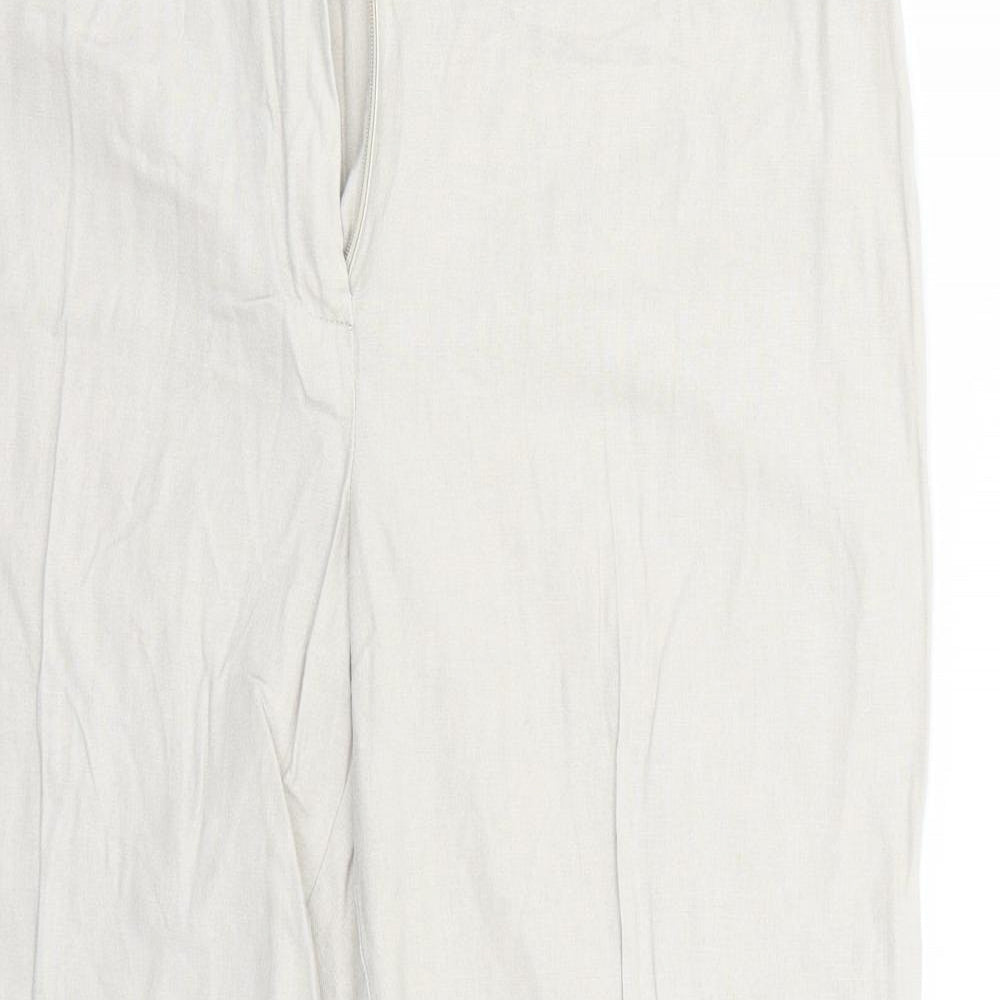 Womens UK Size 14 Marks and Spencer Regular Fit  Beige Trousers