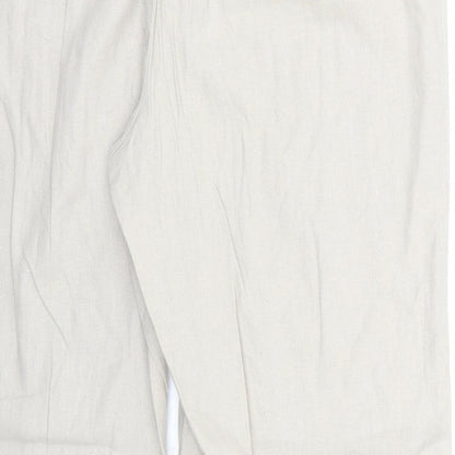 Womens UK Size 14 Marks and Spencer Regular Fit  Beige Trousers