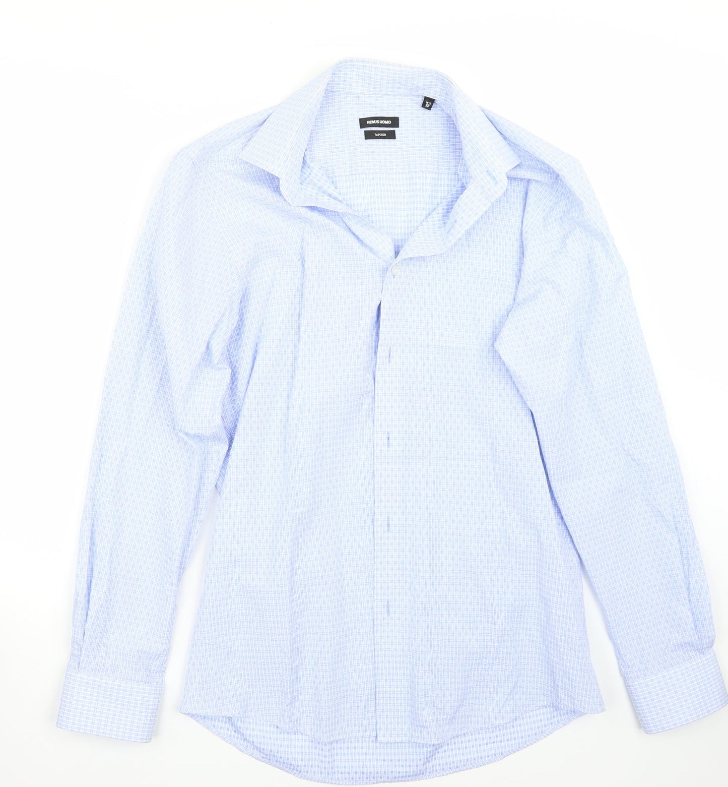 Remus Uomo Mens Blue    Button-Up Size 15.5