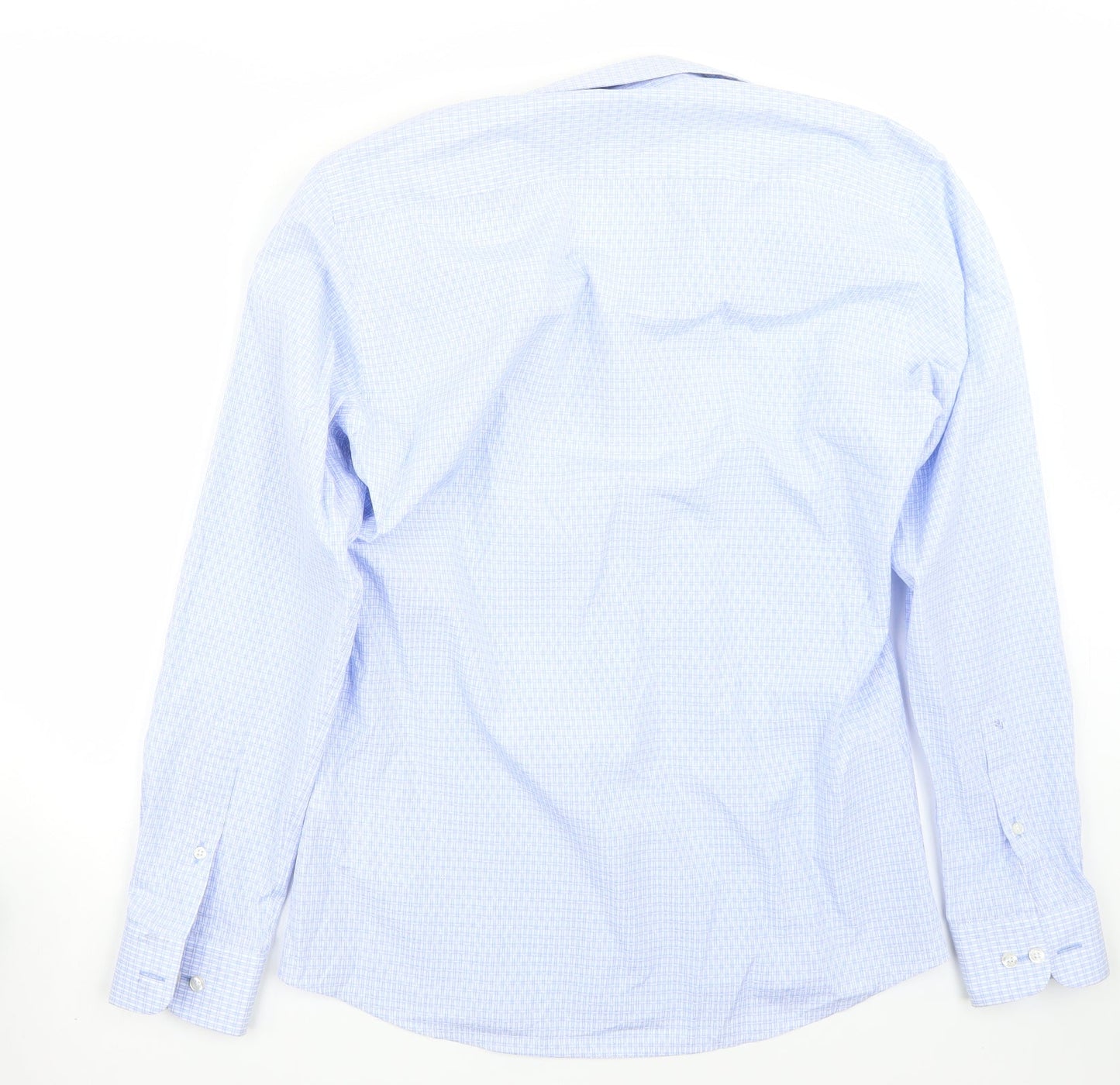 Remus Uomo Mens Blue    Button-Up Size 15.5