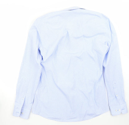 Remus Uomo Mens Blue    Button-Up Size 15.5