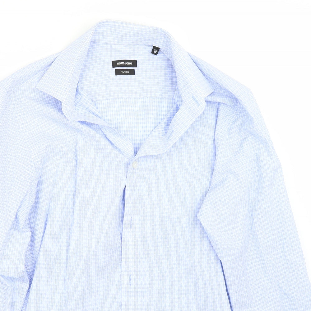 Remus Uomo Mens Blue    Button-Up Size 15.5