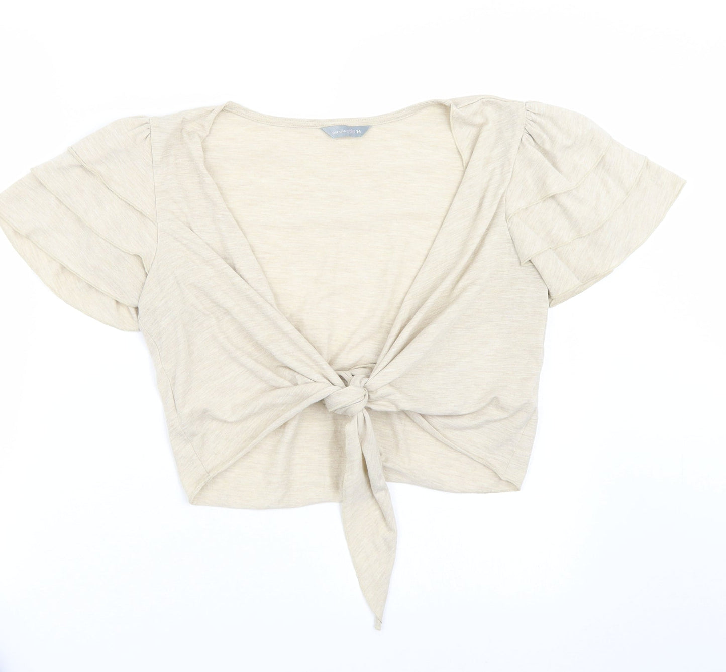 Per Una Womens Beige   Cardigan Jumper Size 14