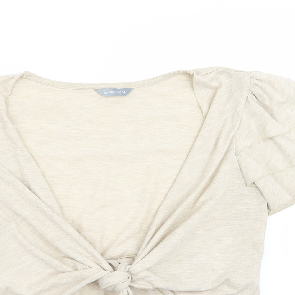 Per Una Womens Beige   Cardigan Jumper Size 14