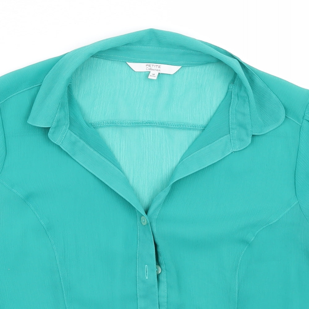 Debenhams Womens Green   Basic Button-Up Size 14